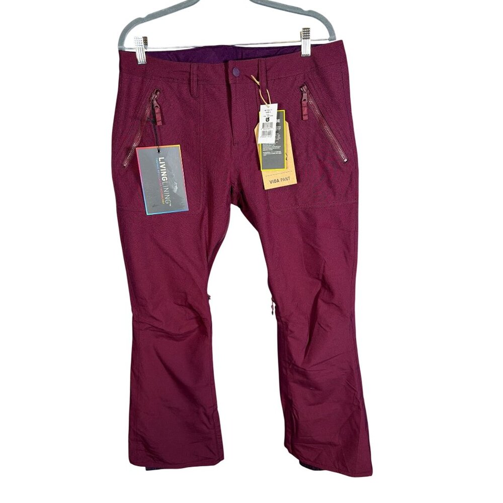 NWT Burton Dry Ride Snowboard Ski Vida Pants Women's Large Wine MSRP$199